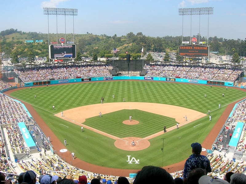 Dodger Stadium in Los Angeles, host of NLCS Game 3