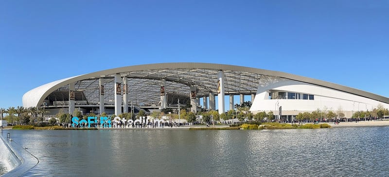 SoFi Stadium in Inglewood, California, where the Chargers play.
