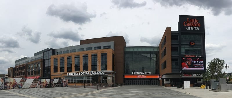 Little Caesars Arena in Detroit, home of the Red Wings