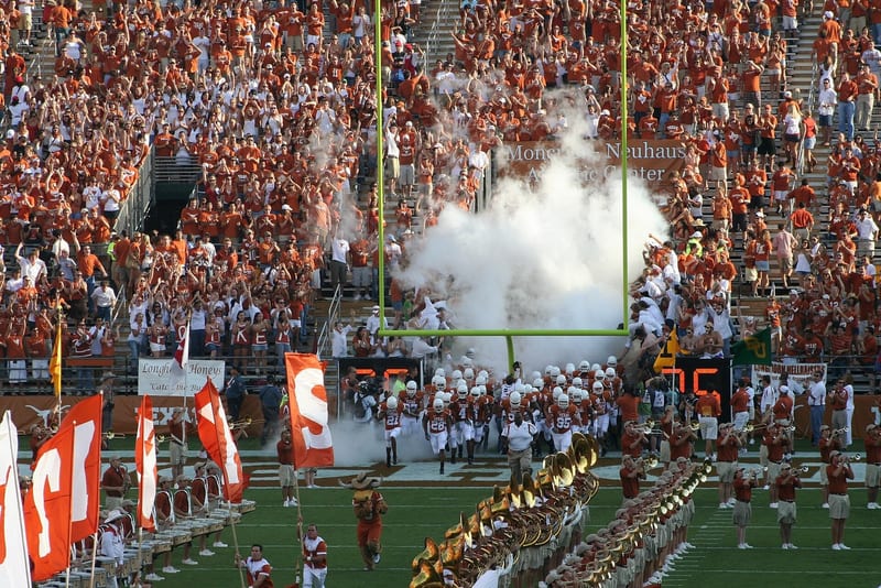 The Texas Longhorns fell to No. 7 in the new poll.