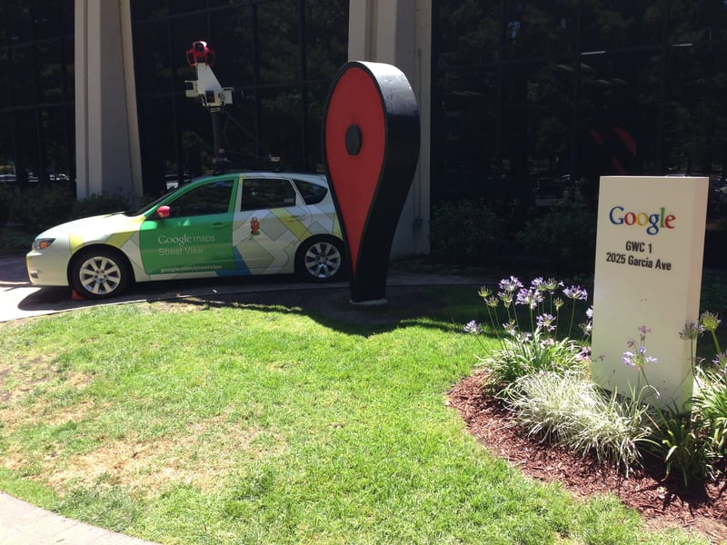 Google Maps application interface