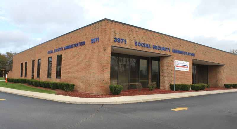 Social Security Administration headquarters sign in Baltimore, Maryland