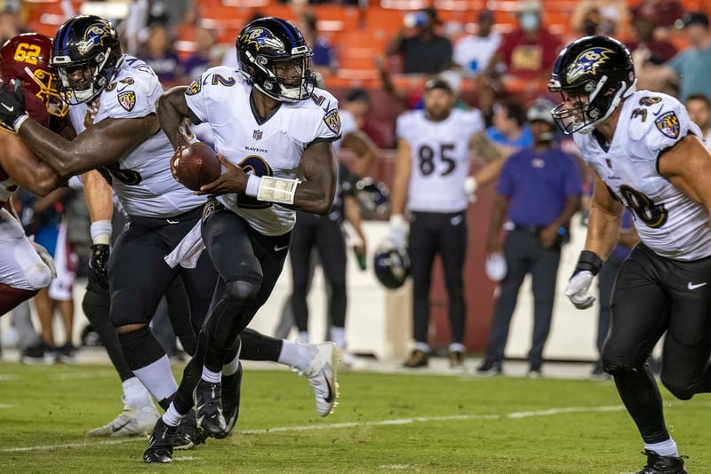 Tyler Huntley is Baltimore's backup quarterback.
